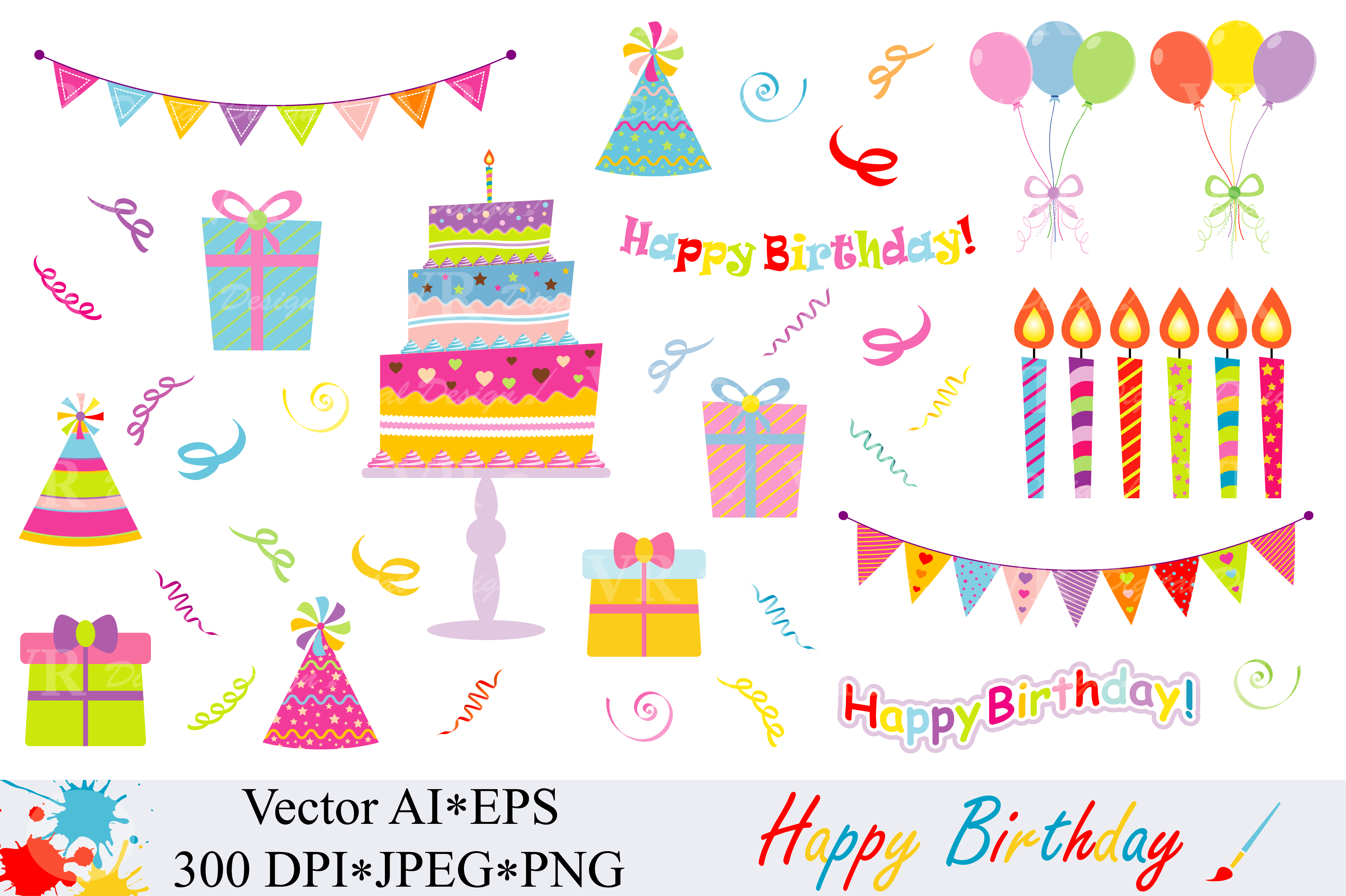 Download Happy Birthday Clipart - Vector - Clipart Collection