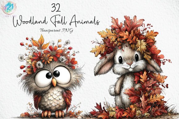 Download Whimsical Woodland Fall Animals Clipart - Clipart Collection