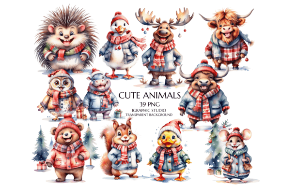 Download Winter Woodland Animals Clipart - Clipart Collection