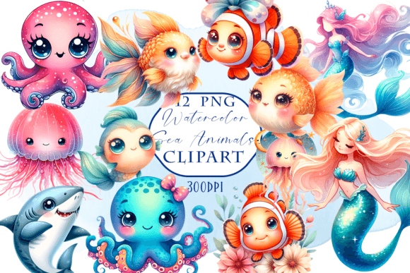 Download Sea Animals Clipart - Sea Animals Png - Clipart Collection