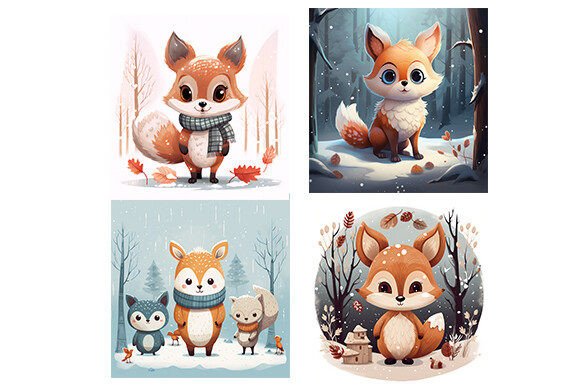 Download Winter Woodland Animal Bundle - Woodland animal Collection