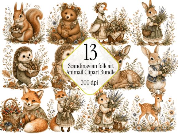 Download Scandinavian Woodland Animal Clipart Bun - Clipart Collection