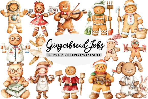 Download Christmas Gingerbread Jobs Clipart - Clipart Collection