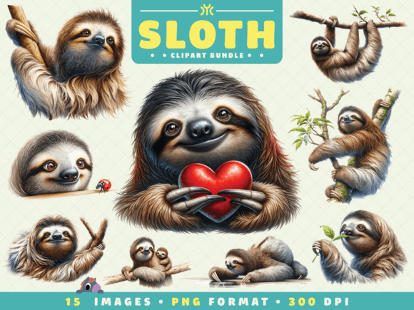 Download Watercolor Sloth Clipart - Clipart Collection