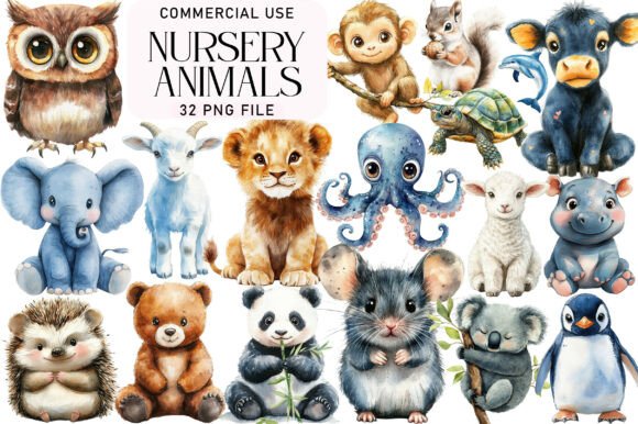 Download Nursery Animals Clipart - Clipart Collection