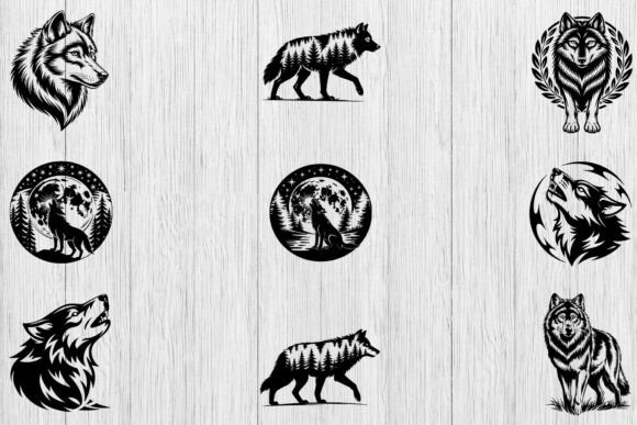 Download Wolf SVG Bundle, Wolf Clipart, Wolf Head - Clipart Collection