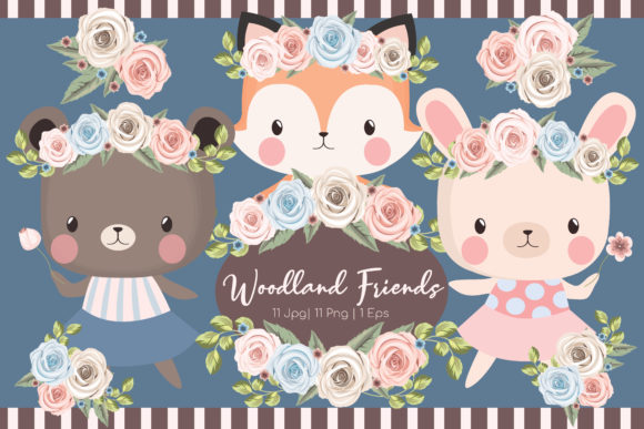 Download Woodland Friends Clipart Set - Clipart Collection