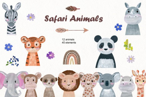 Download Boho Safari Clipart. - Clipart Collection