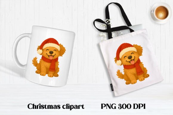 Download Christmas Knitted Dog Clipart PNG Design - Clipart Collection
