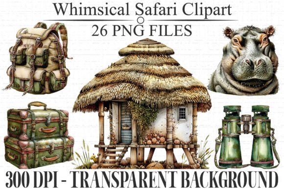 Download Whimsical Safari Clipart Bundle - Clipart Collection