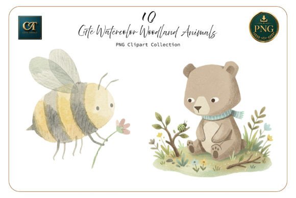 Download Cute Watercolor Woodland Animals Set - Woodland animal Collection