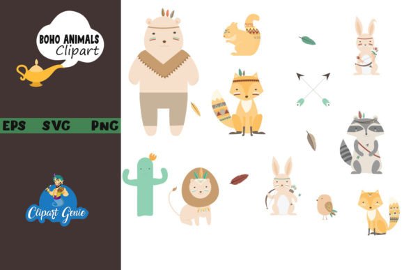 Download BOHO Animals Clipart Bundle - Clipart Collection