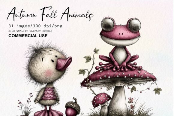 Download Autumn Fall Animals Watercolor Clipart - Clipart Collection