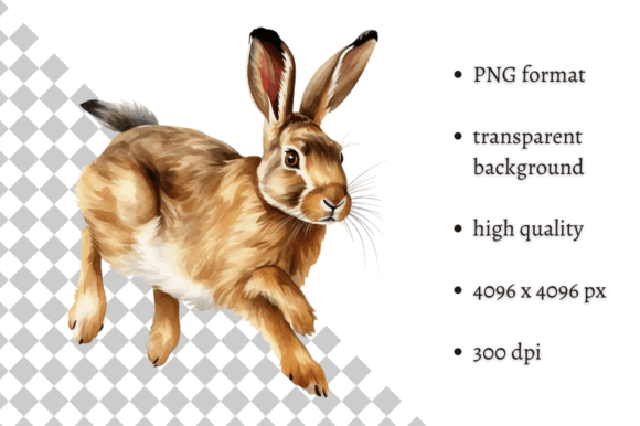 Download Watercolor Woodland Hare PNG Clipart - Clipart Collection