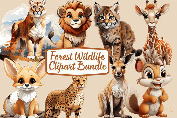 Download Forest Wildlife Clipart Bundle - Clipart Collection