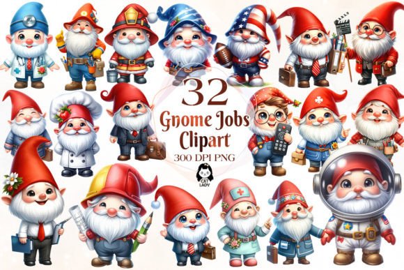 Download Cute Gnome Jobs Sublimation Clipart - Clipart Collection
