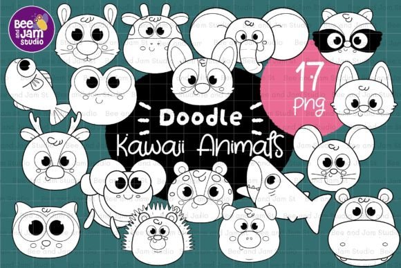 Download KDP Kawaii Animals Coloring PNG Clipart - Clipart Collection