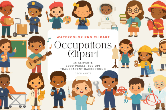 Download Cute Kids Occupations Cliparts - Clipart Collection