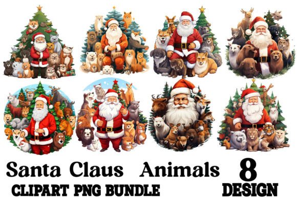 Download Santa Claus Animals Clipart - Clipart Collection