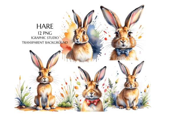 Download Hare Clipart, Watercolor Rabbit - Clipart Collection
