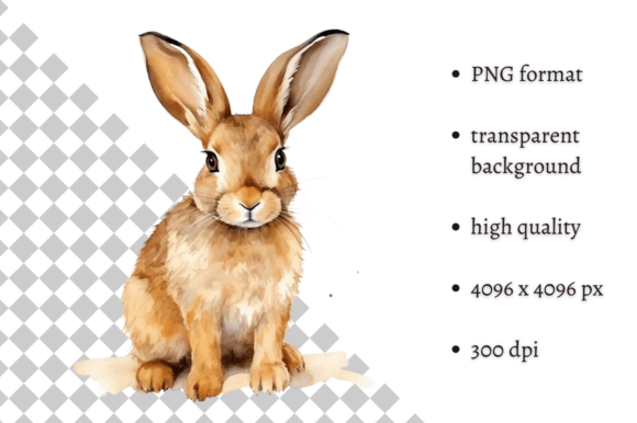 Download Watercolor Woodland Hare PNG Clipart - Clipart Collection