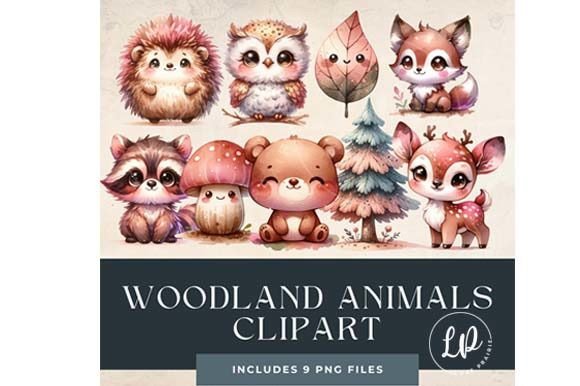 Download Baby Woodland Animal Clipart PNG - Clipart Collection