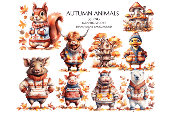 Download Autumn Woodland Animals Clipart - Clipart Collection