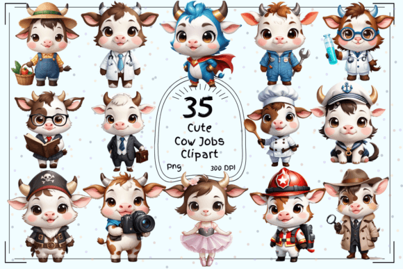 Download 35 Cute Cow Jobs Clipart - Clipart Collection