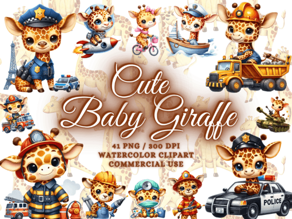 Download Cute Baby Giraffe Clipart - Giraffe Png - Clipart Collection