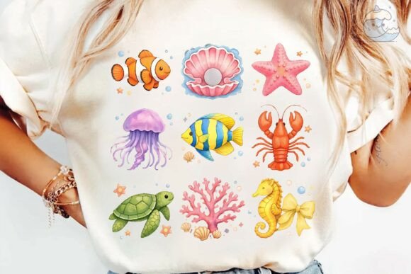 Download Cute Ocean Sea Animals PNG Clipart Bundl - Ocean Collection