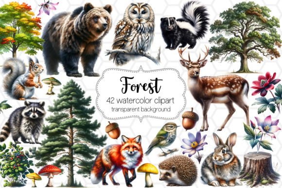 Download Forest Animal Cliparts - Woodland PNGs - Clipart Collection