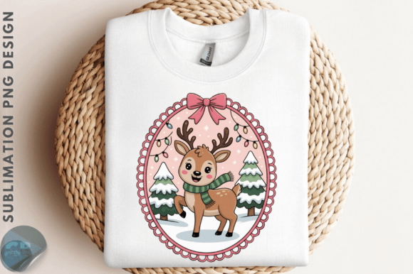 Download Cute Christmas Deer Frame PNG Clipart - Clipart Collection