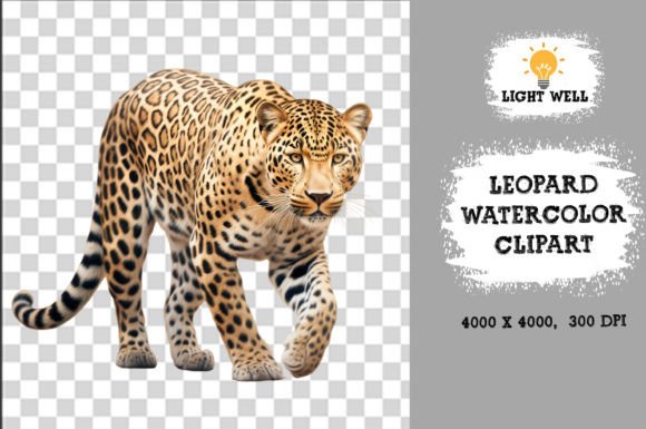 Download Cute Wildlife Leopard Watercolor Clipart - Clipart Collection