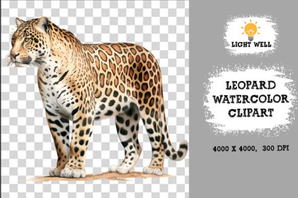 Download Cute Wildlife Leopard Watercolor Clipart - Clipart Collection
