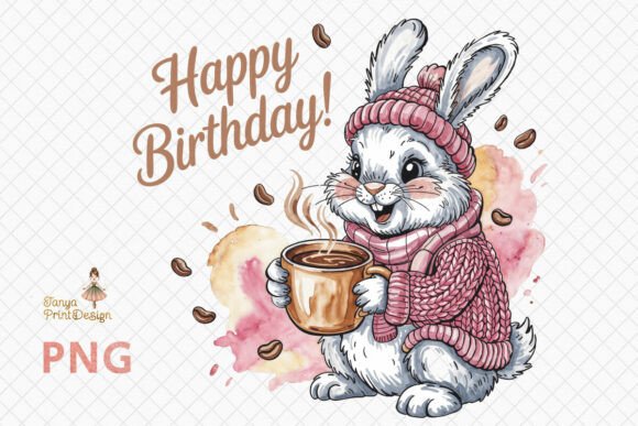 Download Cute Bunny Happy Birthday Clipart | PNG - Clipart Collection