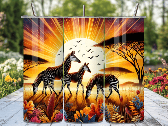 Download African Savannah Zebra Sunset Tumbler - Africa Collection