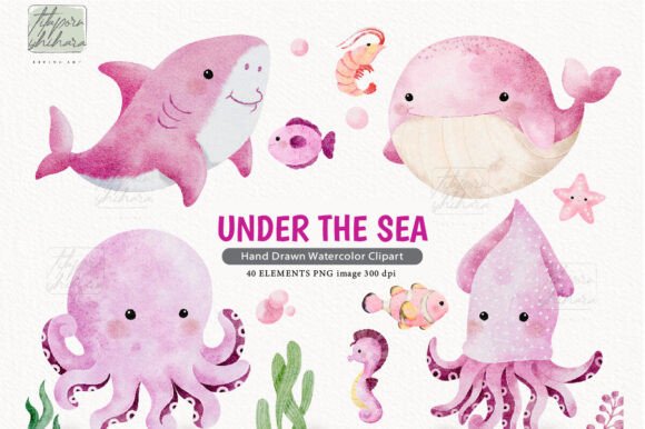 Download Watercolor Undersea Clipart - Clipart Collection