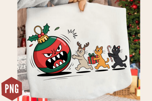 Download Funny Christmas Cats Clipart PNG Design - Clipart Collection