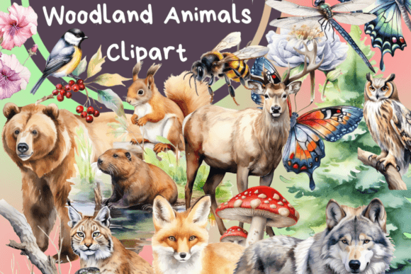 Download Cute Watercolor Woodland Animals Clipart - Clipart Collection