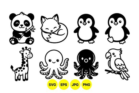 Download Cute Animal SVG Clipart Pack - Clipart Collection