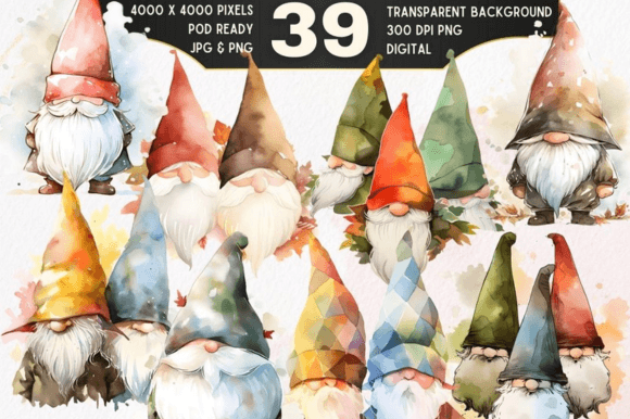 Download 39 Autumn Gnomes Cozy Clipart Bundle - Clipart Collection