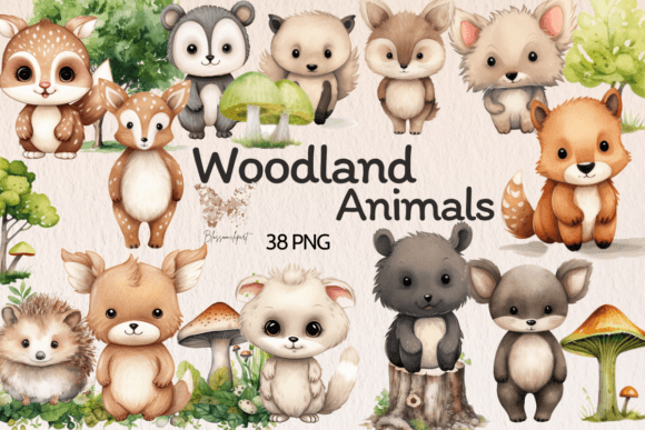 Download Watercolor Woodland Animals Cliparts - Clipart Collection