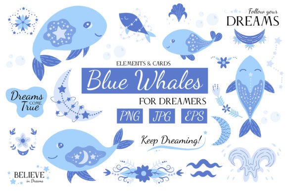 Download Blue Whale Clipart &amp; Pre-made Cards - Clipart Collection