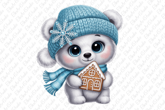 Download Christmas Polar Bear Clipart Png - Clipart Collection