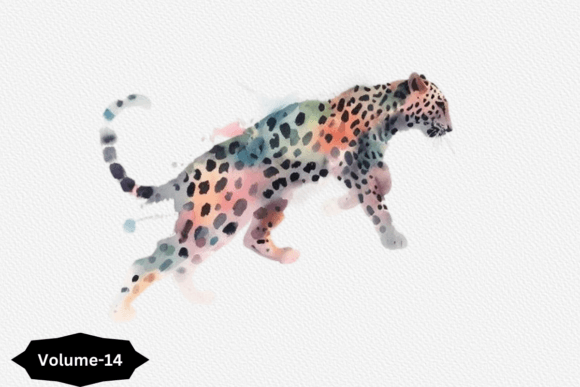Download Cute Leopard Watercolor Clipart Vol –14 - Clipart Collection