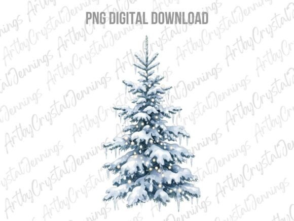 Download Snowy Winter Christmas Tree Clipart PNG - Clipart Collection