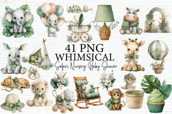 Download Watercolor Safari Animals Clipart - Clipart Collection