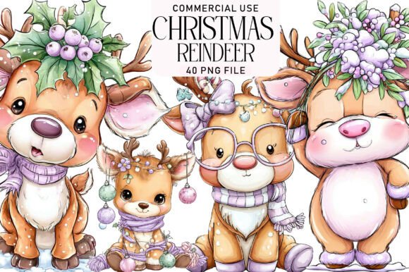 Download Funny Christmas Reindeer Clipart - Clipart Collection