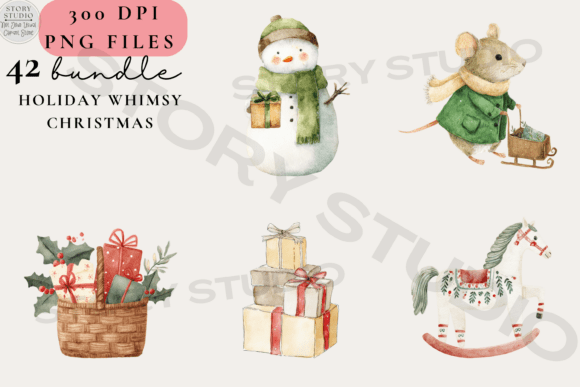 Download Holiday Whimsy Christmas PNG Clipart Set - Clipart Collection