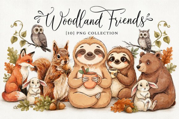 Download Woodland Friends Clipart Bundle PNG - Clipart Collection